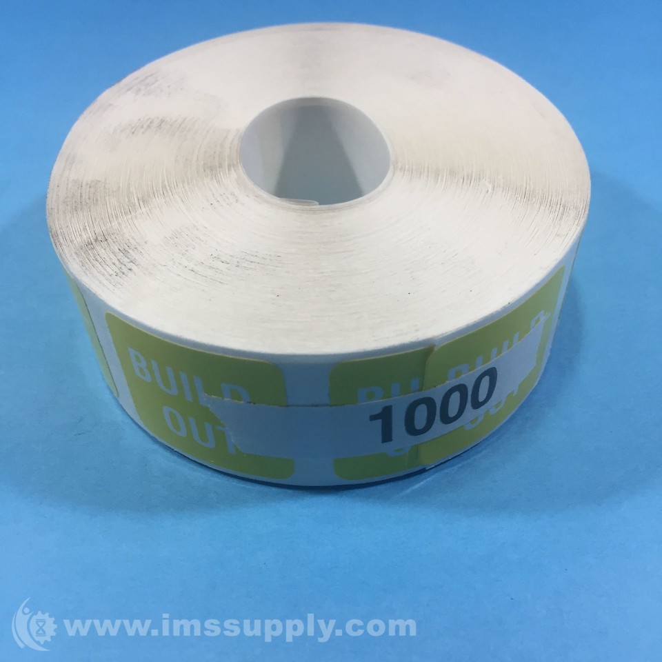 BUILD-OUT Yellow Label Stickers, Roll of 1000 FNIP | eBay