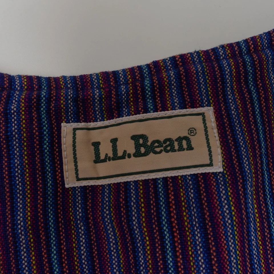 Vintage 80s LL Bean Colorful Striped Vest Native American Size Large Rainbow - Image 3 of 4
