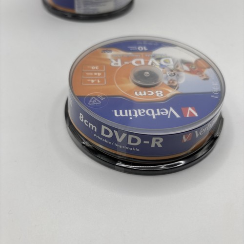 VERBATIM DVD-R 8CM PRINTABLE 10 Pack X10 100 Disk DVD BRAND NEW 30min 1.4GB *UK* - Picture 5 of 7