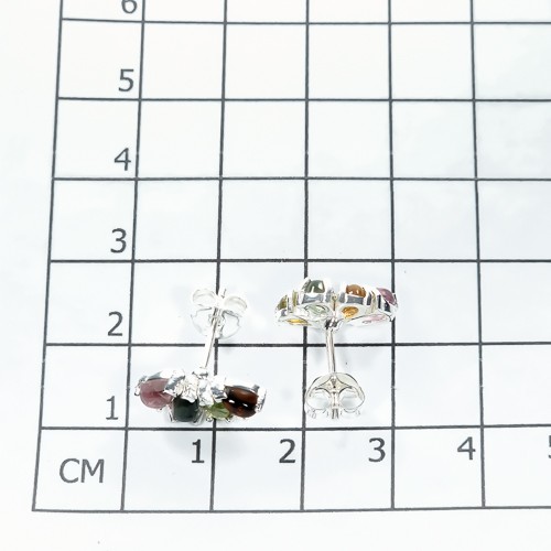 Fashion Earring jewelry Natural Tourmaline Earrings 925 Sterling Silver /E124731 - Picture 3 of 8