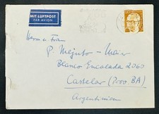 CM) 1977. GERMANY. CHARACTER. COVER MAILED TO ARGENTINA. XF