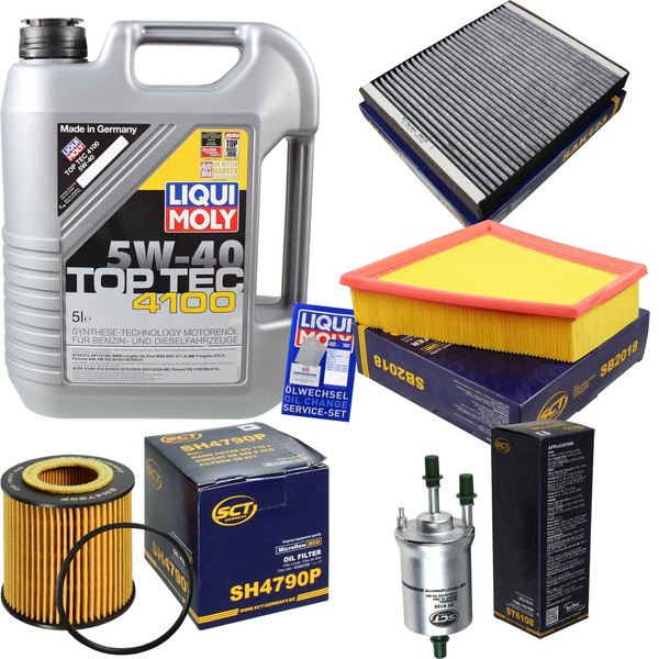 Inspektionskit Filter Liqui Moly ÖL 5L 5W-40 FüR Skoda Fabia II 542 1.2 12V 545-image