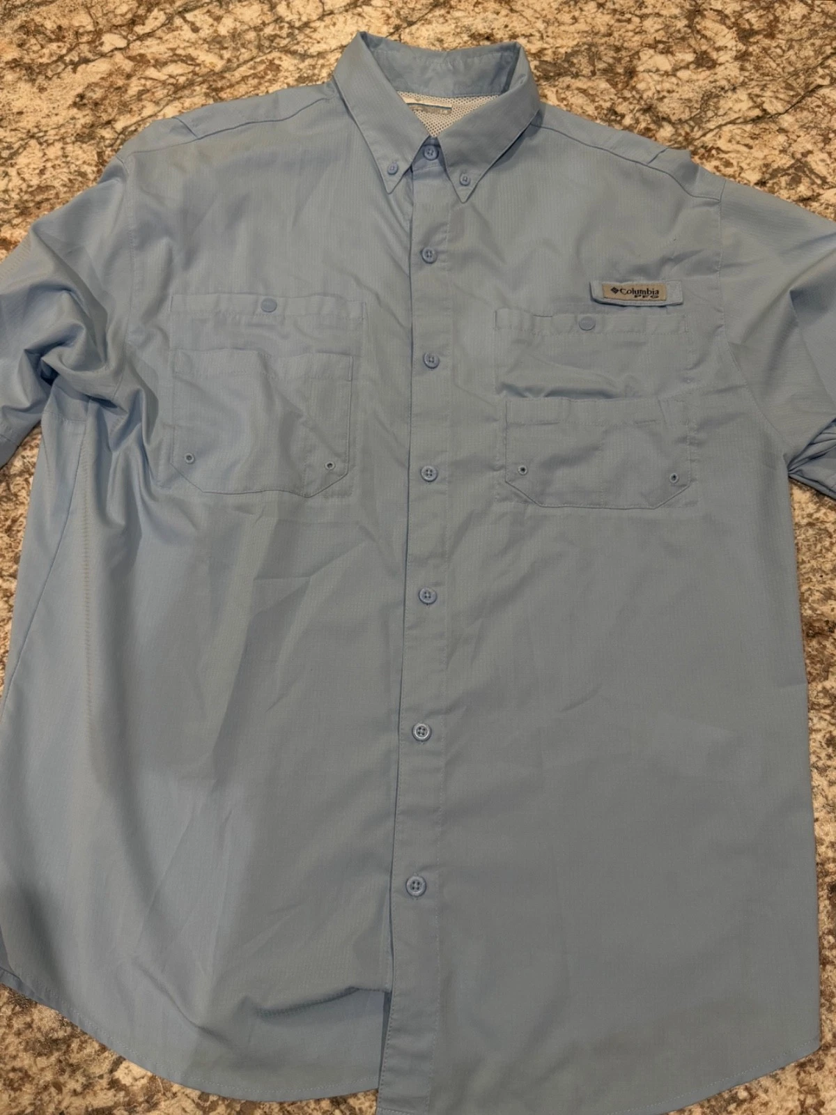 Columbia Shirt Mens Large Blue Button Down Vented Tamiami II 2 Long Sleeve PFG
Opens in a new window