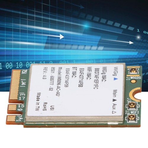 Wireless Net Card 867Mbps M.2 NGFF Wide Coverage 2.4Ghz 5Ghz Wireless Card F NEW - Afbeelding 2 van 12