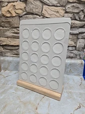 Ankyo Acrylic 20 Coffee Pod K-Cup Holder Display w/ Wood Base Modern Decor New