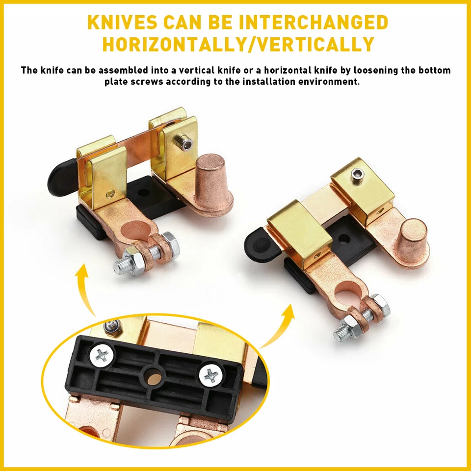 Interruptor aislador de batería desconexión corte apagado matar latón auto accesorios para automóvil Foto 4 de 4