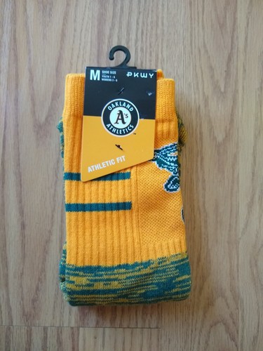 Oakland A's Crew Socks Youth Sz 1-6 Womens 3-8 Athletic Cut 1 Pack Baseball NEW - 第 1/3 張圖片