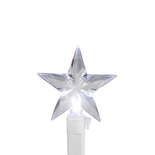 Northlight 30 Patriotic Red, White Blue LED Star String Lights - 7ft White Wire - Picture 11 of 12
