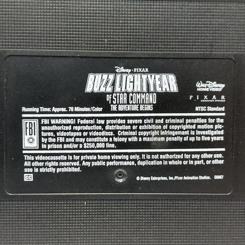 Buzz Lightyear of Star Command VHS Disney Video Tape Story Clamshell Nearly New! - Picture 5 of 11