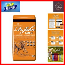 Dr. John Gold Dry Dog Food, Chicken & Veggies, 15kg - Complete Nutrition 2.13 per kilo