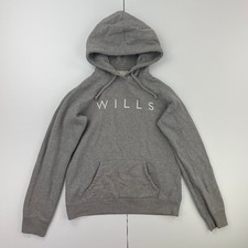 JACK WILLS Hoodie 12 Grey Women's Activewear Cotton Blend Pullover