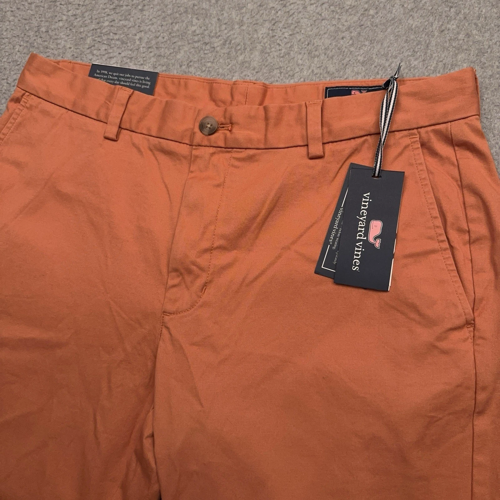 NEW Vineyard Vines Breaker Pants Men’s 34x34 Terra Cotta Orange Preppy Golf