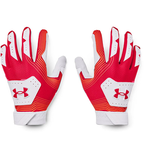 Under Armour Boy's T-Ball Clean Up Batting Gloves Red-One Size Fits All - Picture 1 of 2