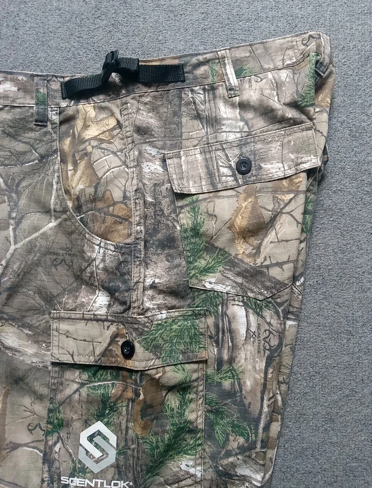ScentLok Hunting Cargo Pants Men’s XL Realtree Camo Fatigues 36x31 High Rise EUC - Image 4 of 4