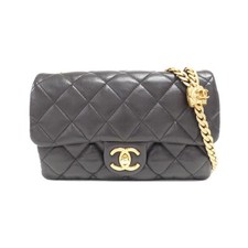 Chanel As3393 Lambskin Shoulder Bag Women Brown One Size