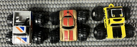 Lot of 3 Vintage Micro Machines Monster Truck Chevy Blazer Corvette Datsun VTG
