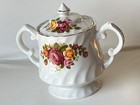 Vintage Wood & Sons Cottage Rose Ironstone Sugar Bowl w/lid Cottage Core