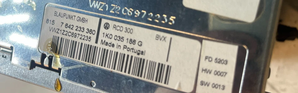 Radio 1K0035186AD VW Touran 2006 - Bild 4 von 4