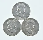 Higher Grade - 1951 1954 1954 Franklin Half Dollar 90% SIlver Lot *124