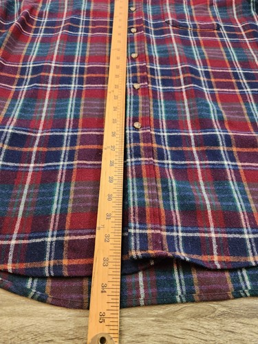 Pendleton 90er Wolle kariert Flanell Hemd Herren Large Tall Langarm Made in USA - Bild 7 von 7