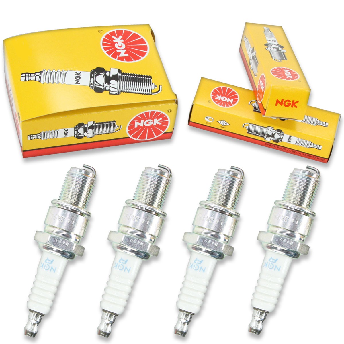 4pcs 97-98 Aprilia RS 125 NGK Standard Spark Plugs 124cc 7ci MP 11KW Kit Set ym