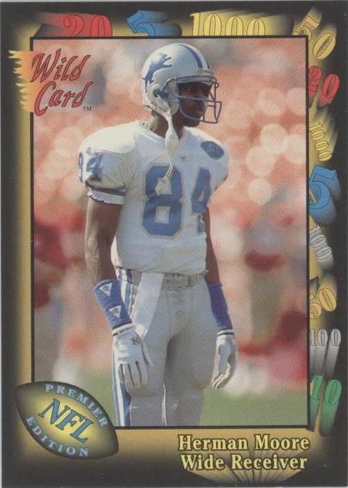 1991 Wild Card Herman Moore #106 - 1 of 2