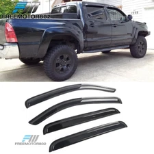Fits 05-15 Toyota Tacoma Double Cab Window Visors Rain Sun Guard Deflector