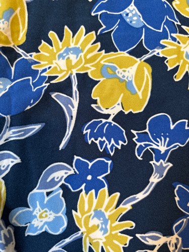 NEW LulaRoe leggings OS One Size Floral Realistic Sunflowers blue yellow #486 - Picture 2 of 3