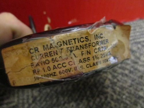 CR MAGNETICS CURRENT TRANSFORMER CR7 RL-501 RATIO 500.5 A 600V VOLT 25 VA 25VA - Picture 3 of 5