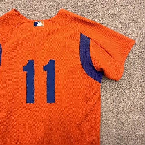 Vtg Majestic MLB AUTHENTIC Mens M Orange New York Mets Baseball Jersey USA Made - Picture 17 of 19