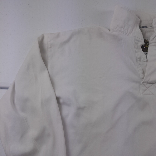 VTG 90's Cotton Traders England Rugby Top Men's Size XL Chest 52" White Cotton - Picture 4 of 13