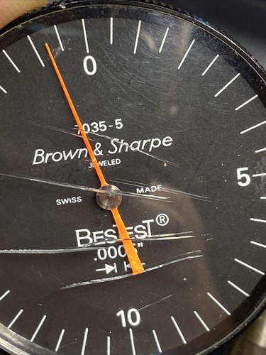 BRAUN & SHARPE BesTest langer Schaft Zifferblattanzeige 7035-5, kostenloser Versand 0,0005"" - Bild 4 von 10