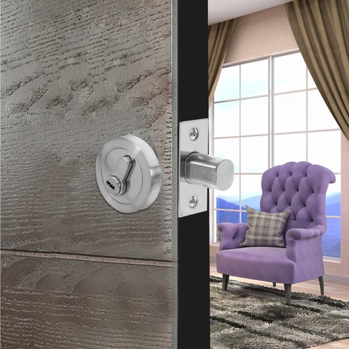Hidden Door Lock cerradura de puerta redonda viaje cerradura de puerta interior cilindro de cierre interno - Imagen 2 de 38