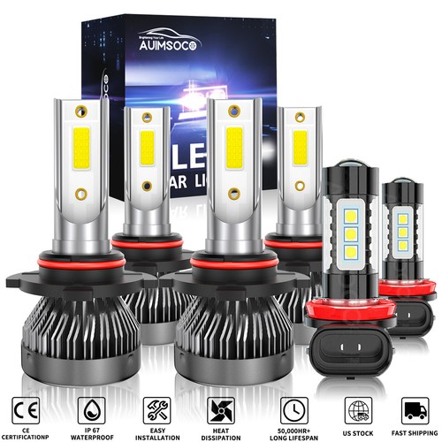 For Toyota Corolla 2009-2013 LED Combo Headlight Fog Light Kit Bulbs White 6500K