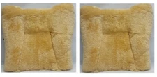 Seville Classics Genuine Sheepskin Short Wool Seat Cushion 2Pack