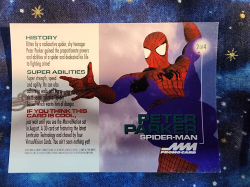 Tarjeta promocional Fleer Skybox Marvel Motion Spider Man 1996 #2 - Imagen 2 de 2