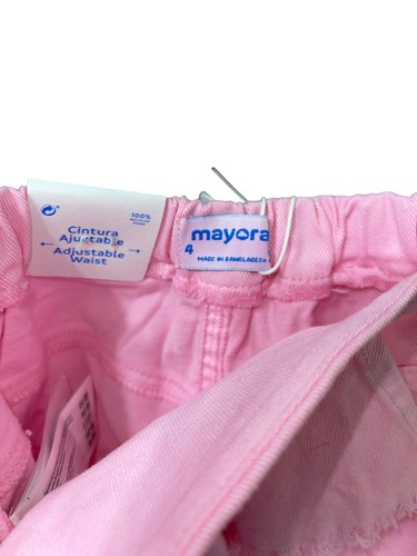 Mayoral Mädchen Größe 4 rosa Rock asymmetrisch Stufen verstellbare Taille - Bild 9 von 12