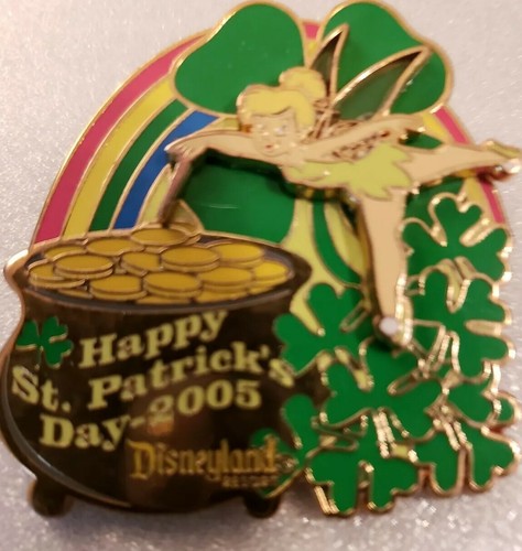 Disney Pin 37331 DLR St. Patrick's Day 2005 Tinker Bell Rainbow Pot of Gold LE
