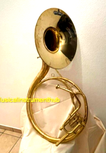 SOUSAPHONE 16" BELL SIZE OF PURE BRASS METAL IN GOLD POLISH+HARD CASE+ FREE SHIP - Picture 6 of 18