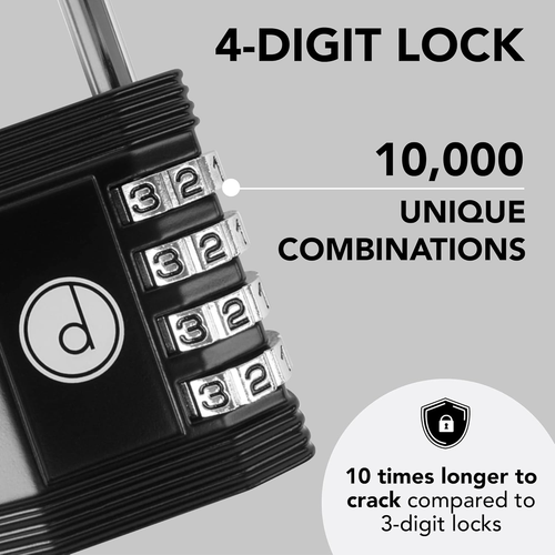 Padlock Combination Lock 4 Digit - for Gym Lock, School Locker Lock, Outdoor Gat - 第 3/12 張圖片