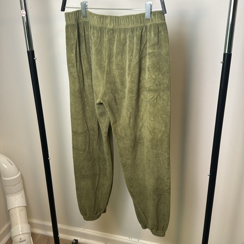 DONNI Basil Green Comfy Terry Jogger Relaxed Fit Sweatpants Size Medium - Picture 5 of 8