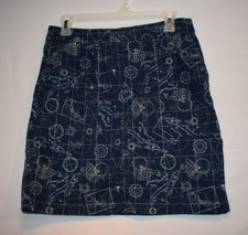 Lands End skort womens Blue White space Pockets Size 6