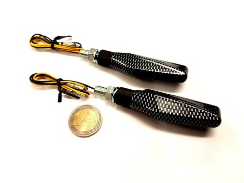 LED MINI Blinker schwarz Carbon, E-geprüft, Top Qualität 1 Paar - Bild 3 von 3