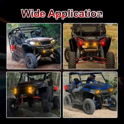 For Polaris RZR 900 XP 1000 570 800 UTV Turn Signal Kit w/LED Lights & Switch - Picture 8 of 12