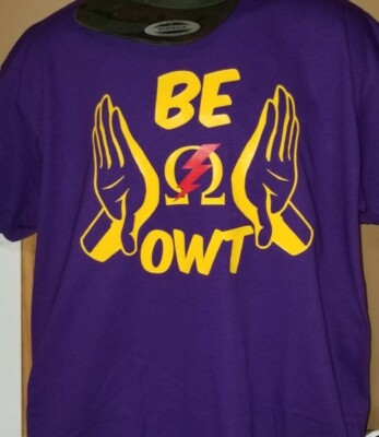 #ad Omega Psi Phi quot;Be Owtquot; T shirt $22.00