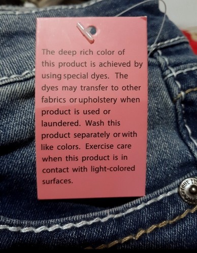 True Luck Denim Jeans Women's 3/4 Midrise Med Wash Boot Cut Stretch New W/Tags - Picture 7 of 10