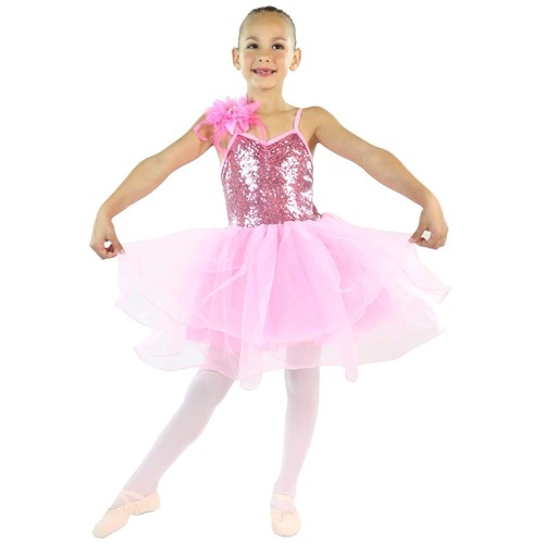 Camisa Danzcue Niñas Rosa Lentellera Ballet Tutú Vestido Fiesta Disfraces - Imagen 6 de 6