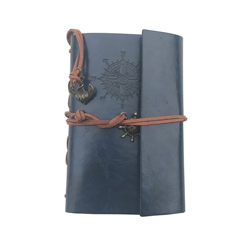1PC Pirate Anchor PU Cover Loose-leaf String Bound Blank Notebook Notepad Travel