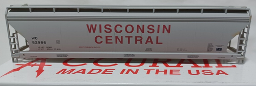 HO SCALE Accurail #12004 WISCONSIN CENTRAL ACF 3-Bay Hopper #82986 New kit !! - Picture 2 of 5