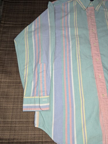 Polo Ralph Lauren Vintage Men's Striped Multicolor Button-Down Shirt-Sz 16.5/33 - Picture 6 of 10